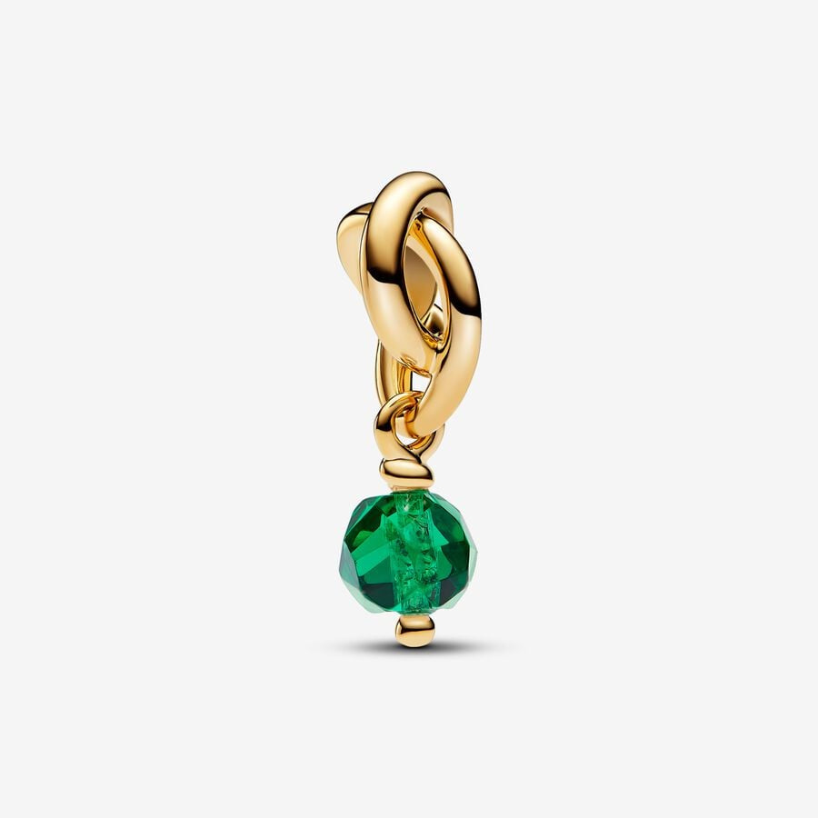 PANDORA May Birthstone Eternity Circle Dangle Charm 763462C05