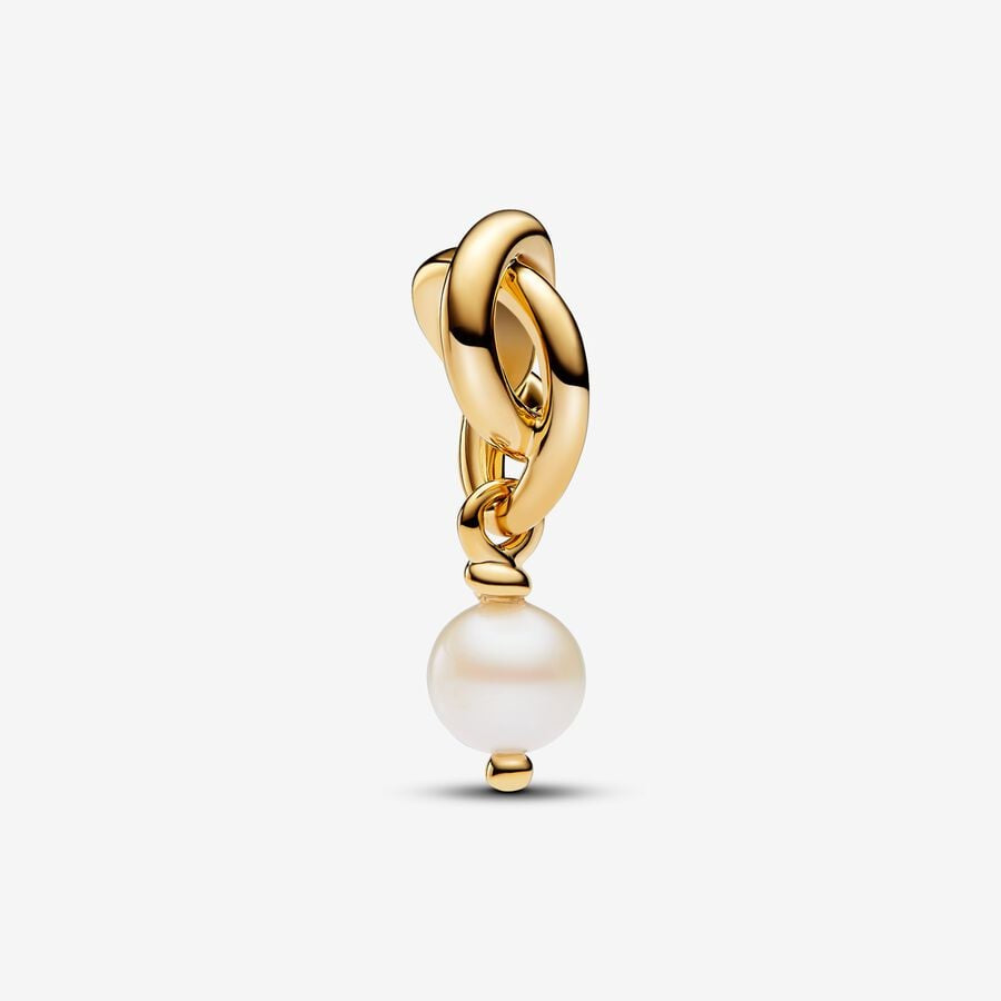 PANDORA June Birthstone Pearl Eternity Circle Dangle Charm 763462C06