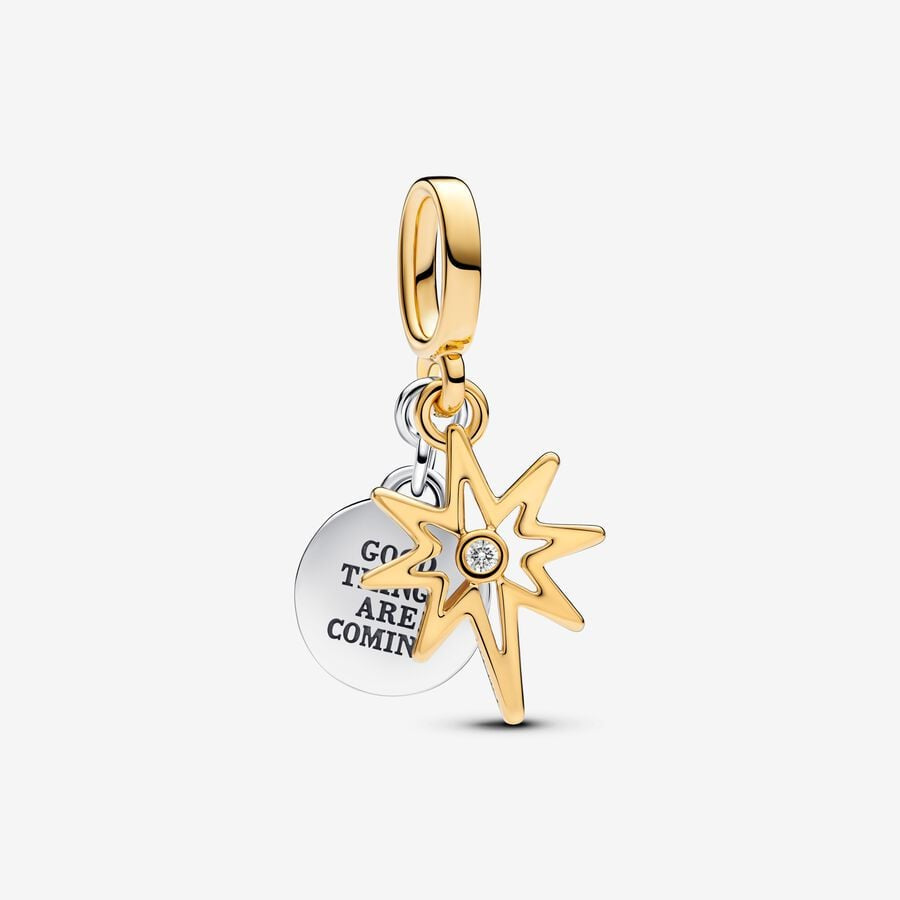 PANDORA Engravable North Star Lab-grown Diamond Dangle Charm 763588C01