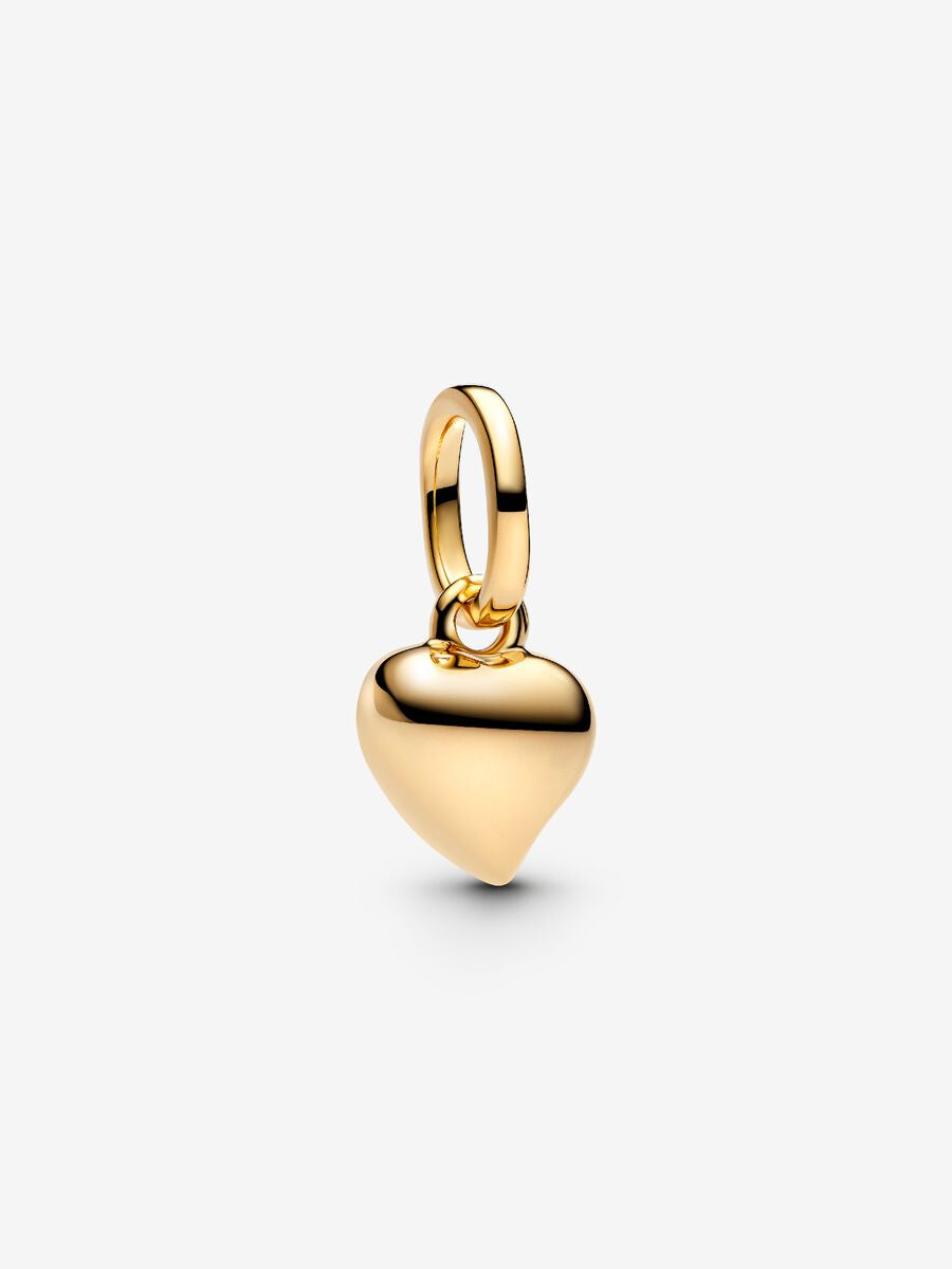 PANDORA Gold Plated Asymmetrical Heart Mini Dangle 763691C00