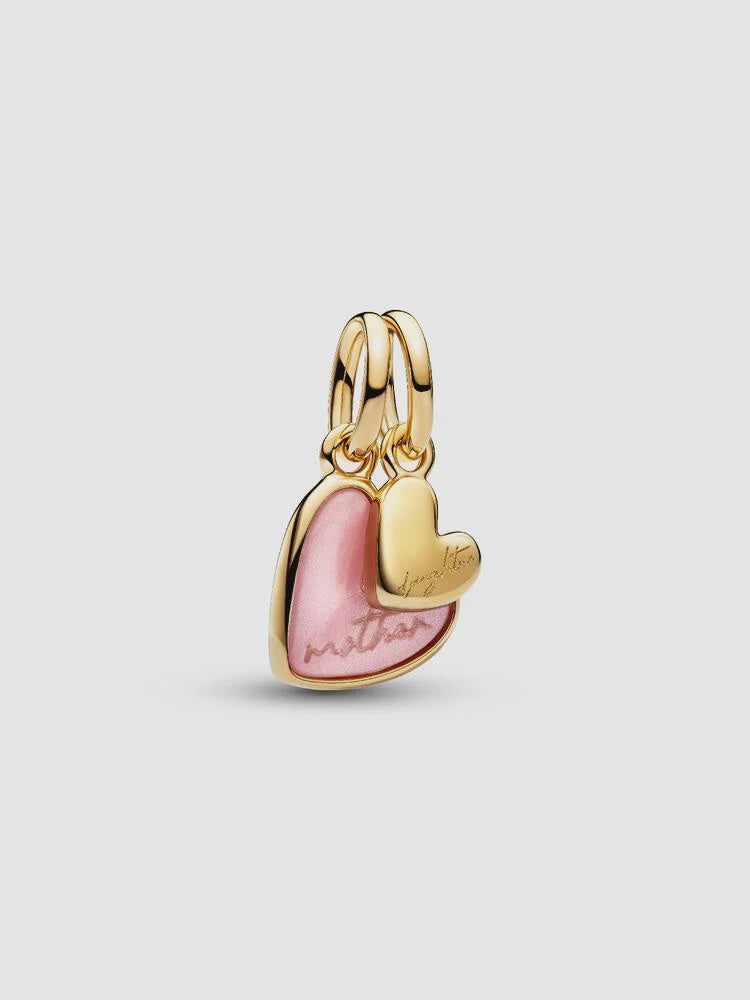 PANDORA Pink Mother & Daughter Splittable Dangle Charm 763766C01