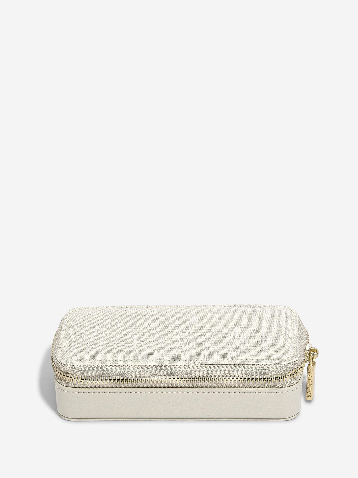 Stackers Oatmeal & Linen Zipped Travel Jewellery Box 76393