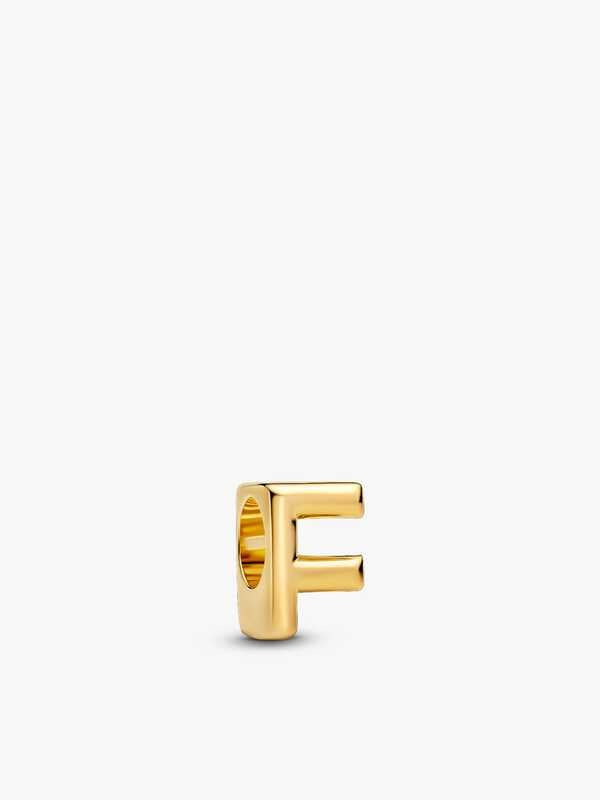 PANDORA Gold Plated Letter F Charm 763952C00