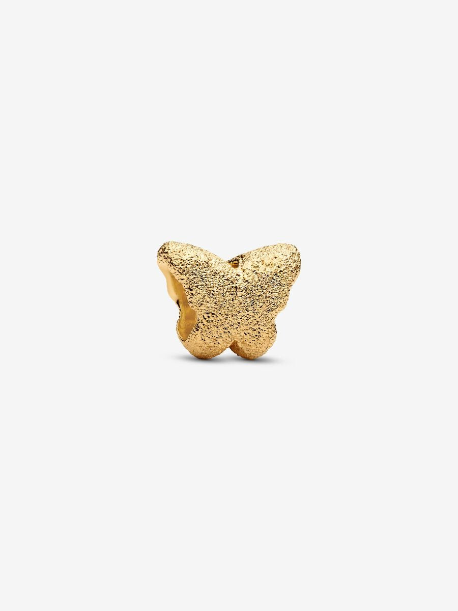 PANDORA Textured Butterfly Mini Charm 764046C00