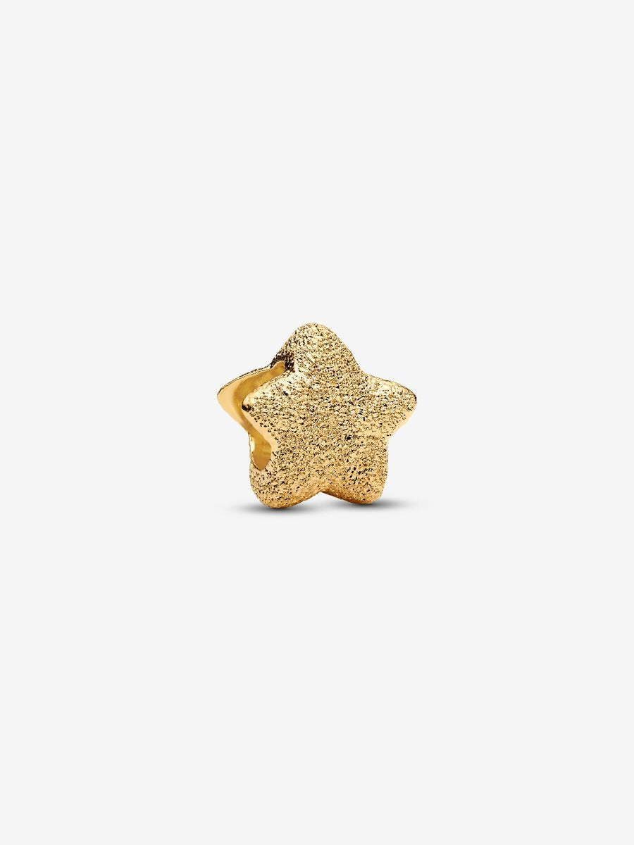 PANDORA Textured Star Mini Charm 764050C00