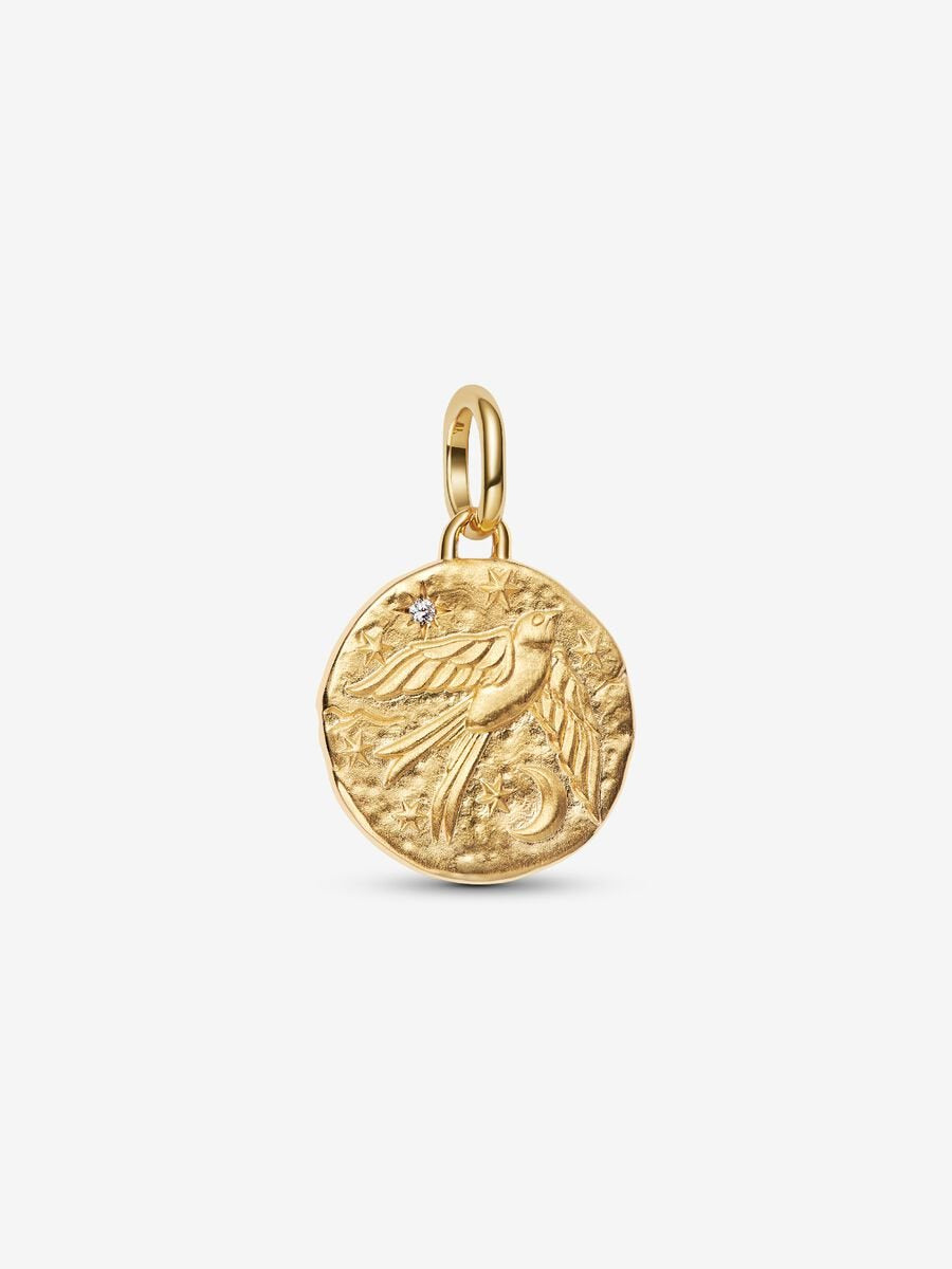 Pandora Swallow Medallion Charm 14k gold plating 764082C01