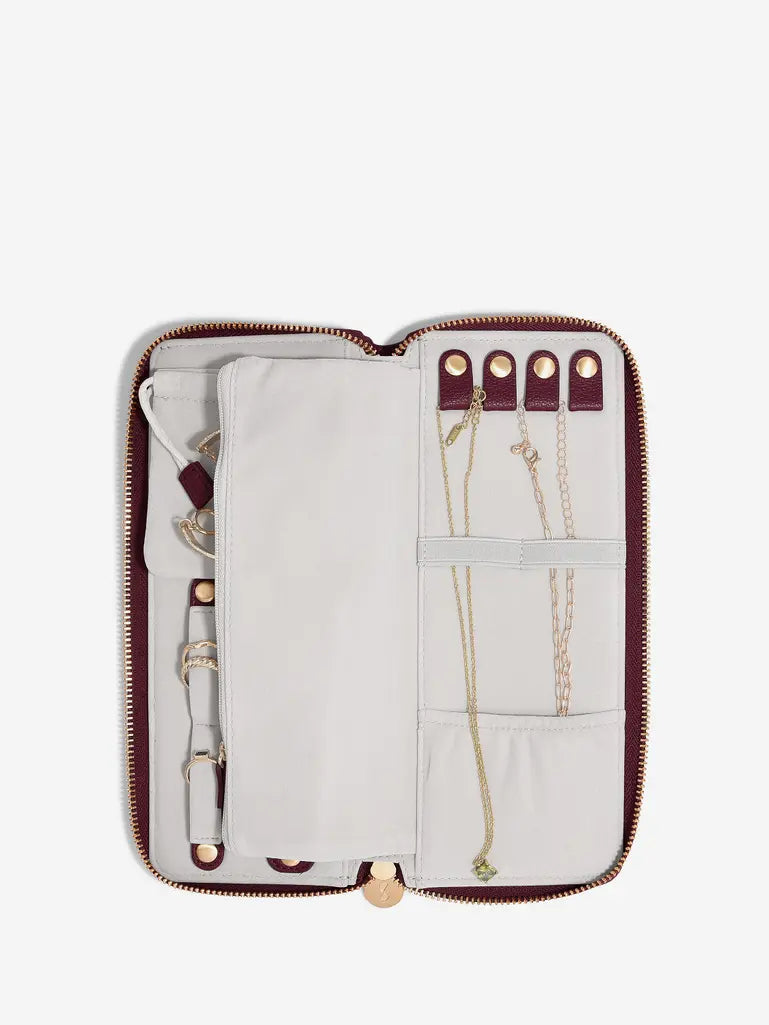 Stackers Burgundy Jewellery Roll 76418