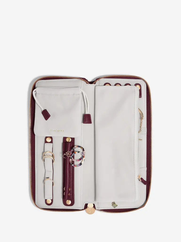 Stackers Burgundy Jewellery Roll 76418