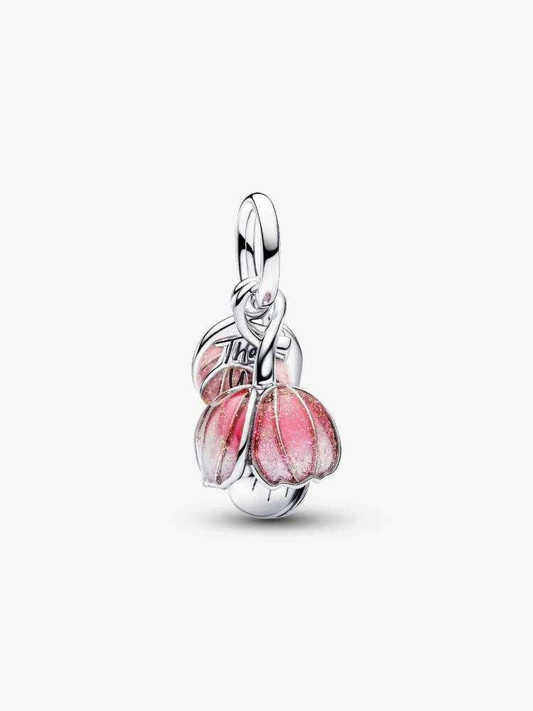PANDORA Two-Tone Blooming Flower Dangle Charm 764453C01