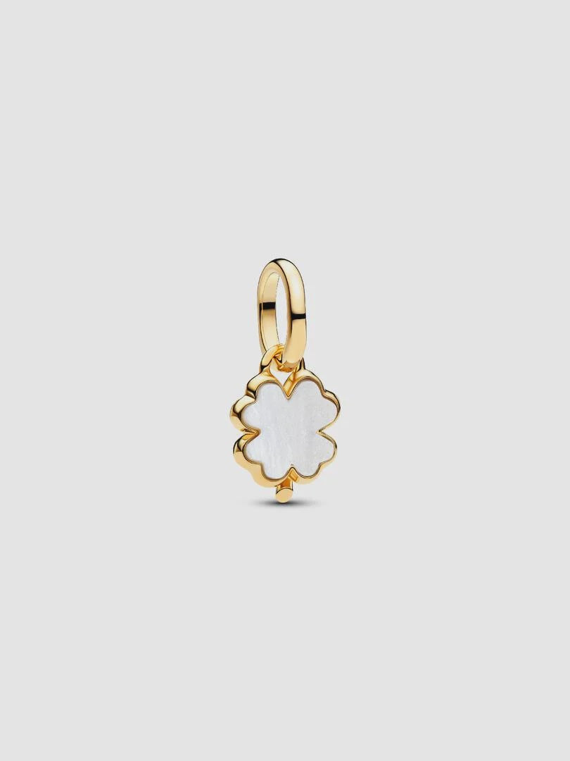 PANDORA White Lucky Clover Dangle Charm 764564C01