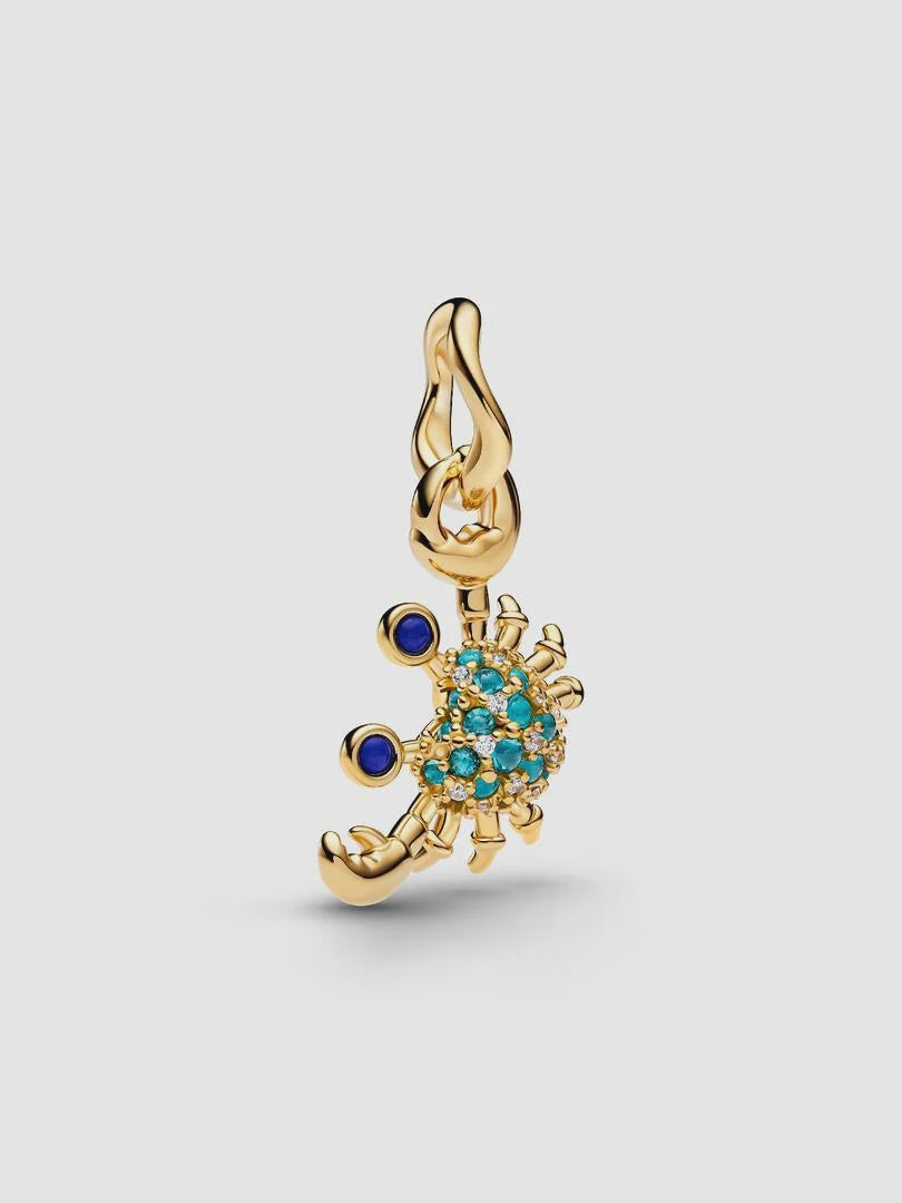 PANDORA Crab Dangle Charm 14k gold plating 764684C01