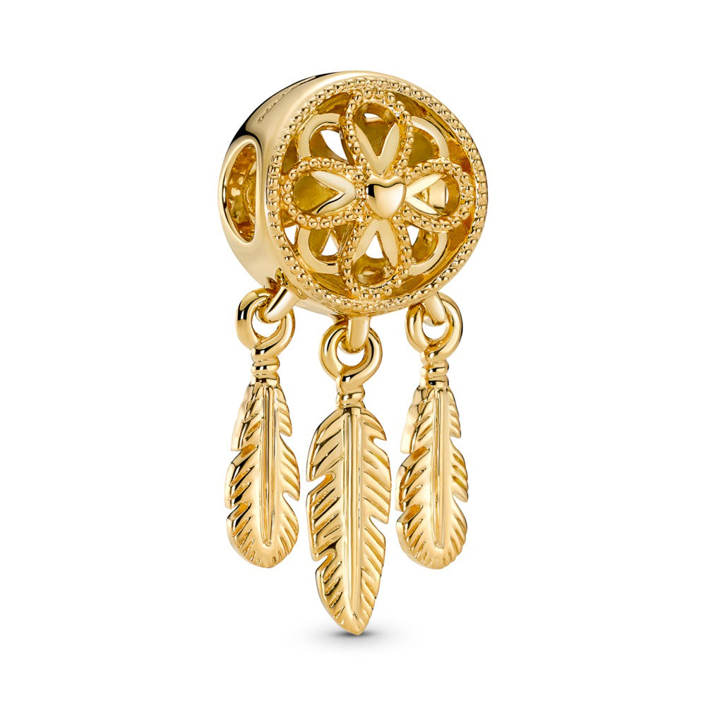 PANDORA Gold plated Dreamcatcher charm 767200C00