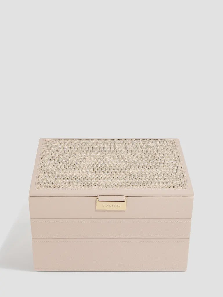 Stackers Blush Raffia Classic Set of 3 76890