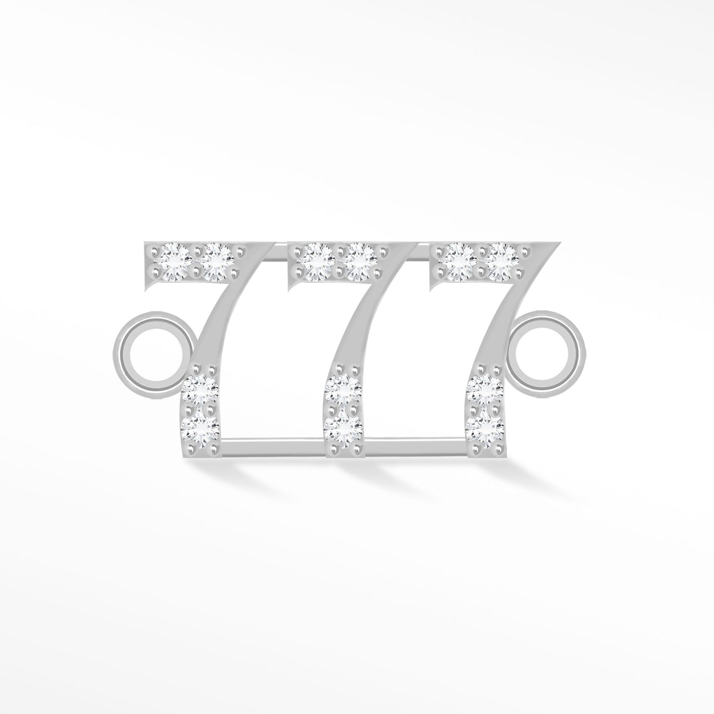 Perma Jewel Silver CZ Angel Number 777 NW1263