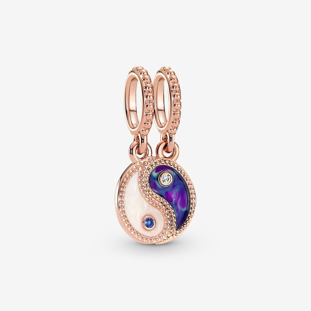 PANDORA Splittable Yin & Yang Sparkling Dangle Charm 780098C01
