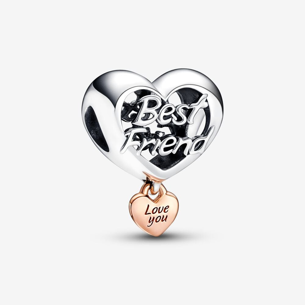 PANDORA Love You Best Friend Heart Charm 782243C00