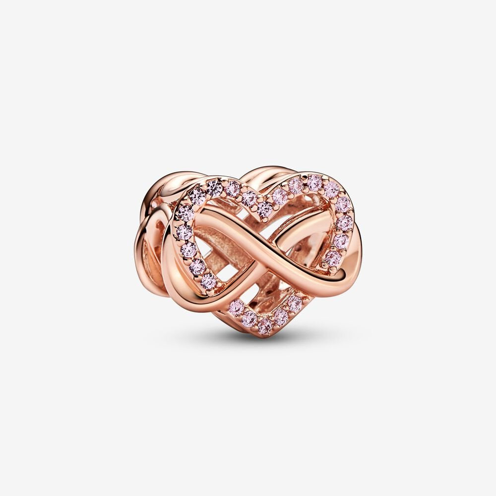 PANDORA Family Infinity Pink Heart Charm782246C01