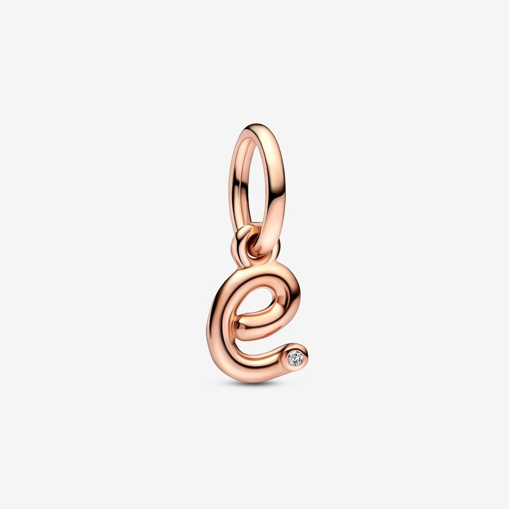PANDORA Letter e Script Alphabet Dangle Charm 782463C01