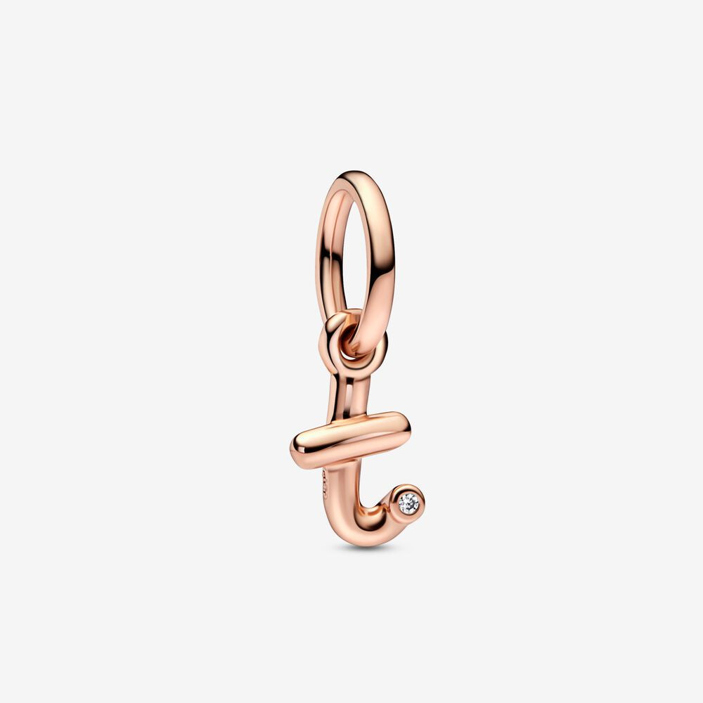 PANDORA Letter t Script Alphabet Dangle Charm 782469C01