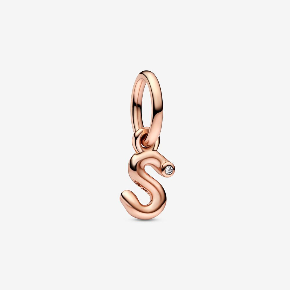 PANDORA Letter s Script Alphabet Dangle Charm 782478C01