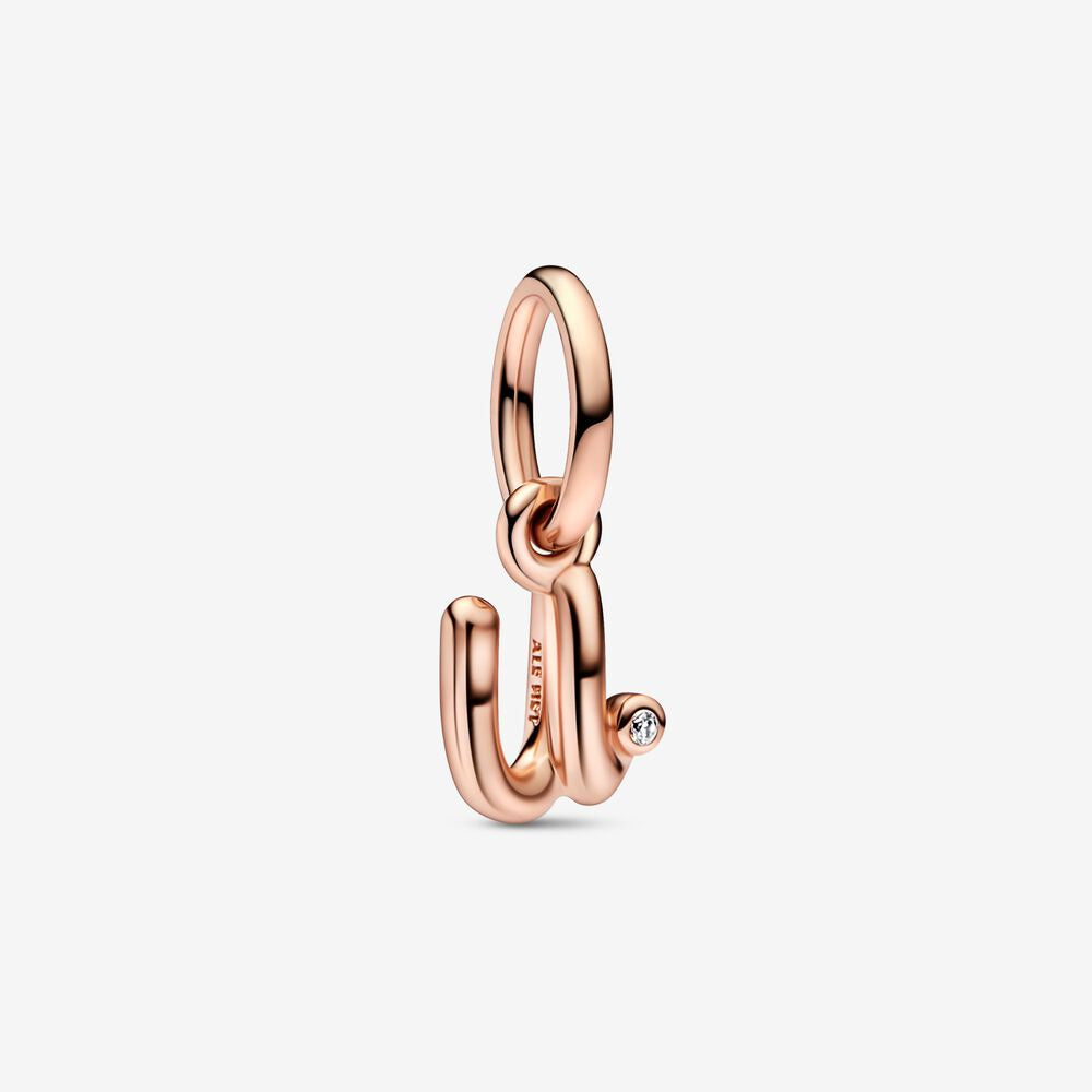 PANDORA Letter u Script Alphabet Dangle Charm 782479C01