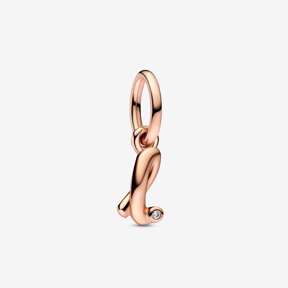 PANDORA Letter l Script Alphabet Dangle Charm 782533C01