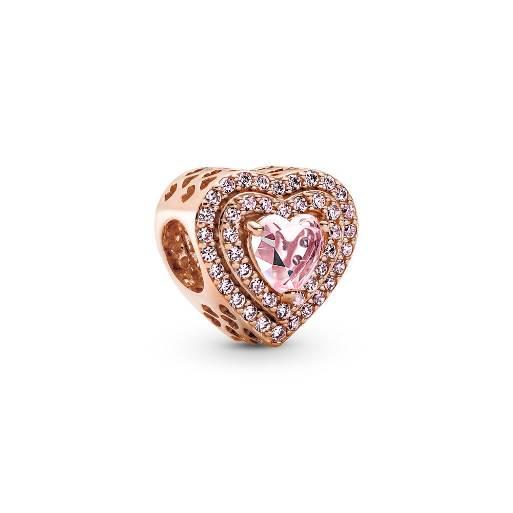 PANDORA Rose Heart charm with Pink CZ 789218C01
