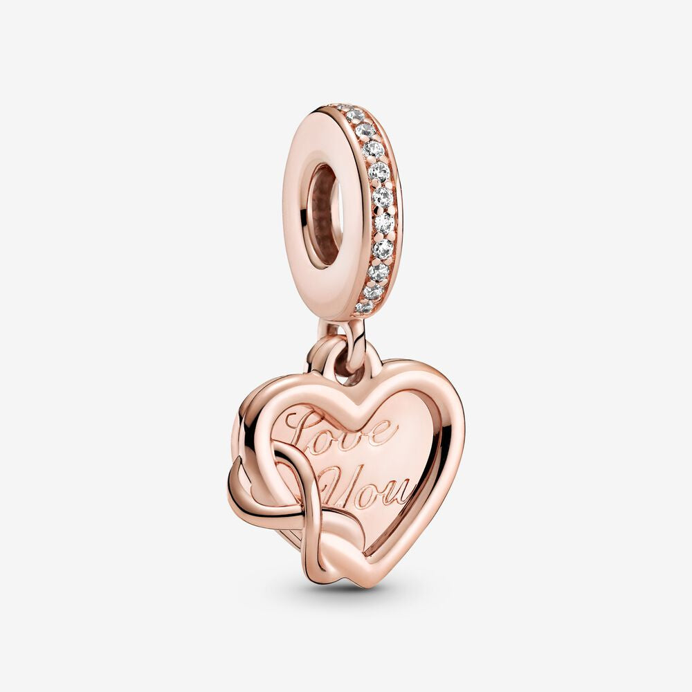 PANDORA Heart & Infinity Rose Dangle Charm 789369C01