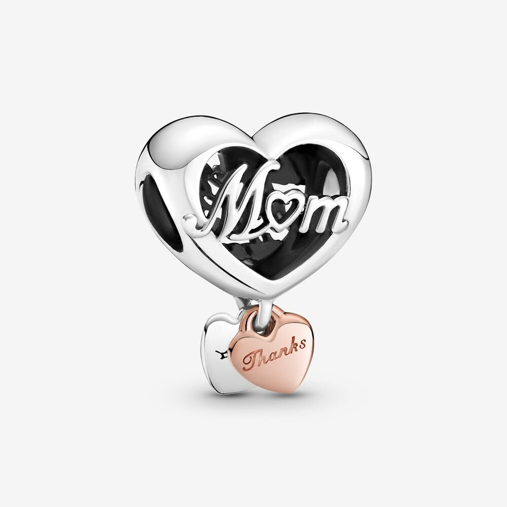 PANDORA Thank You Mum Heart Charm 789372C00