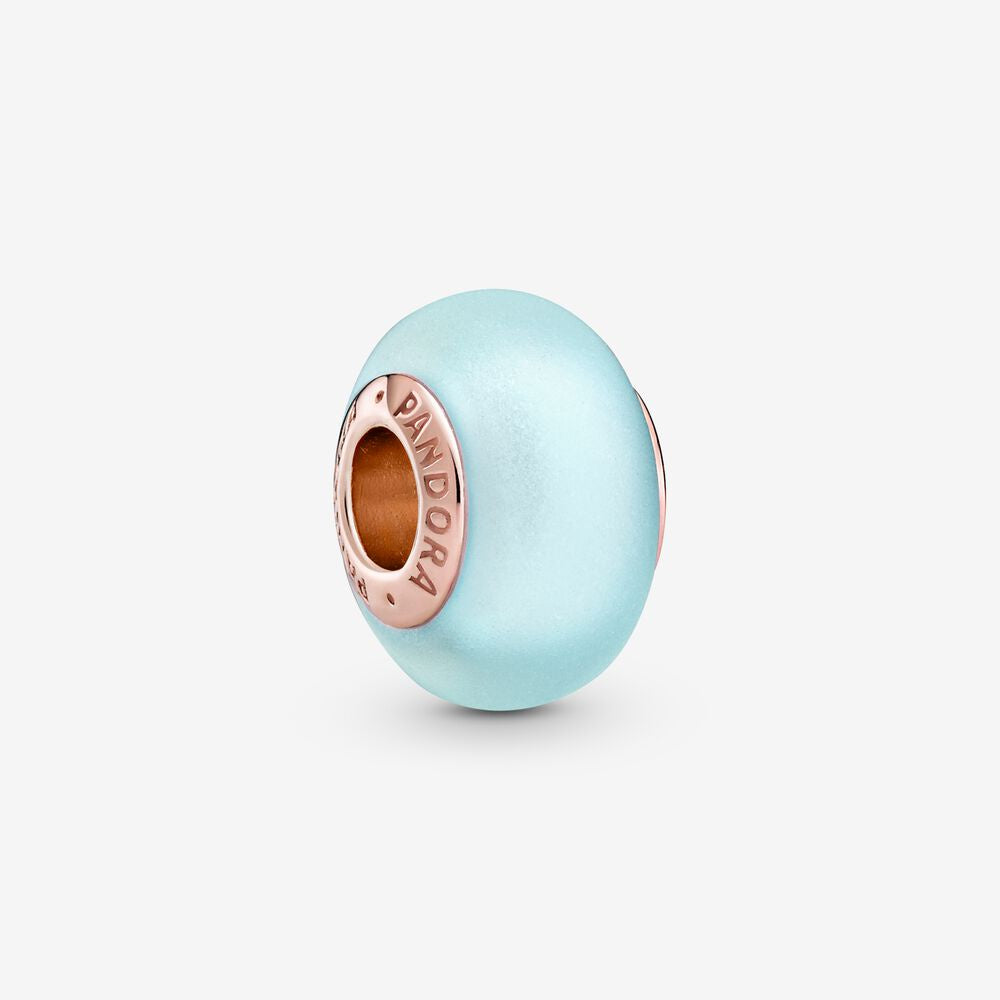 PANDORA Rose with Frosted Blue Murano Glass 789420C00