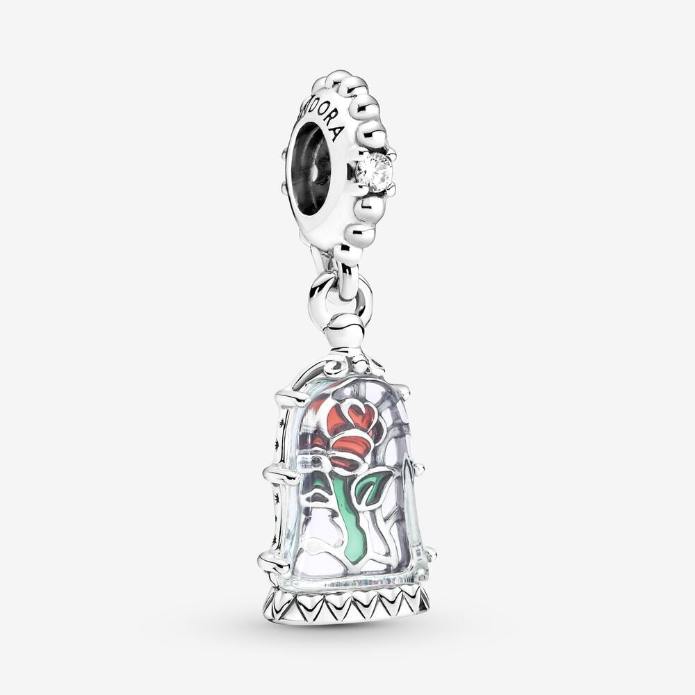 PANDORA Disney Beauty and the Beast Rose Dangle Charm 790024C01
