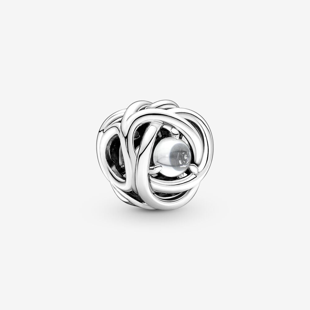 PANDORA April Birthstone Eternity Circle Charm 790064C01