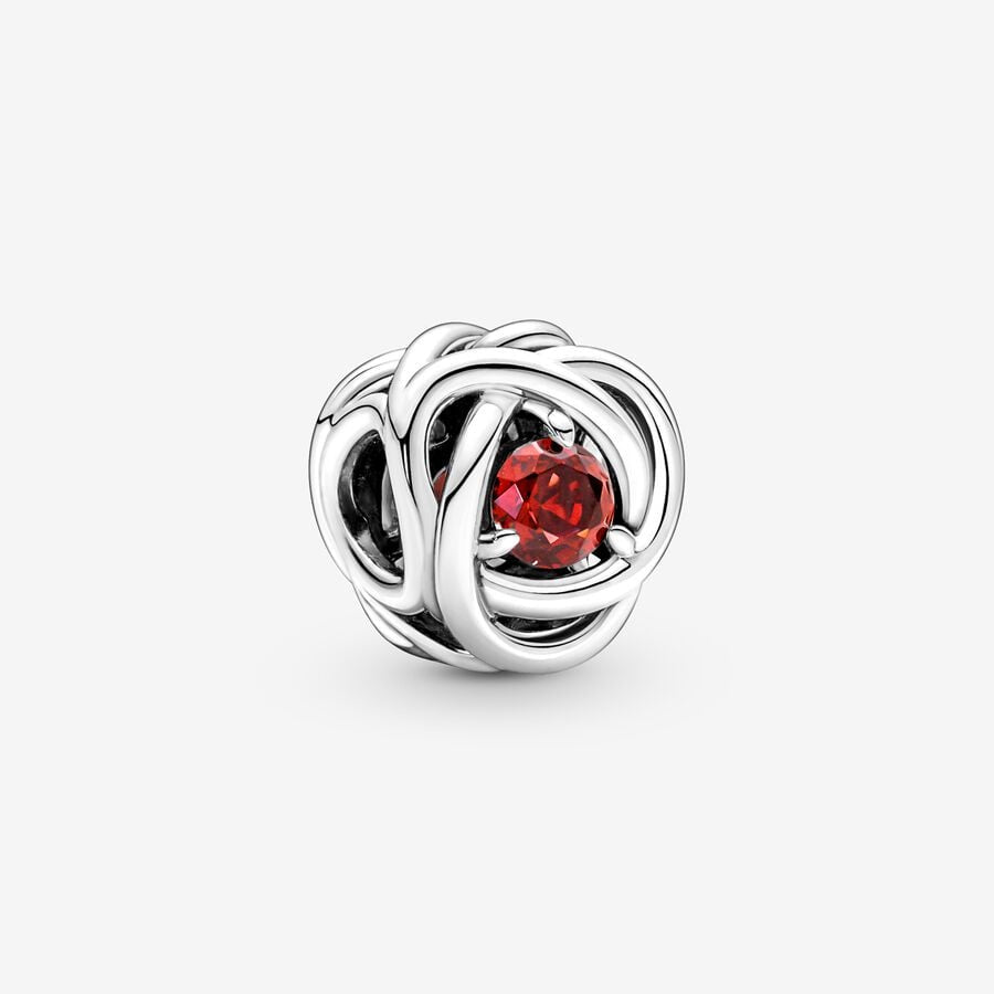 PANDORA Silver Charm with True Red 790065C01