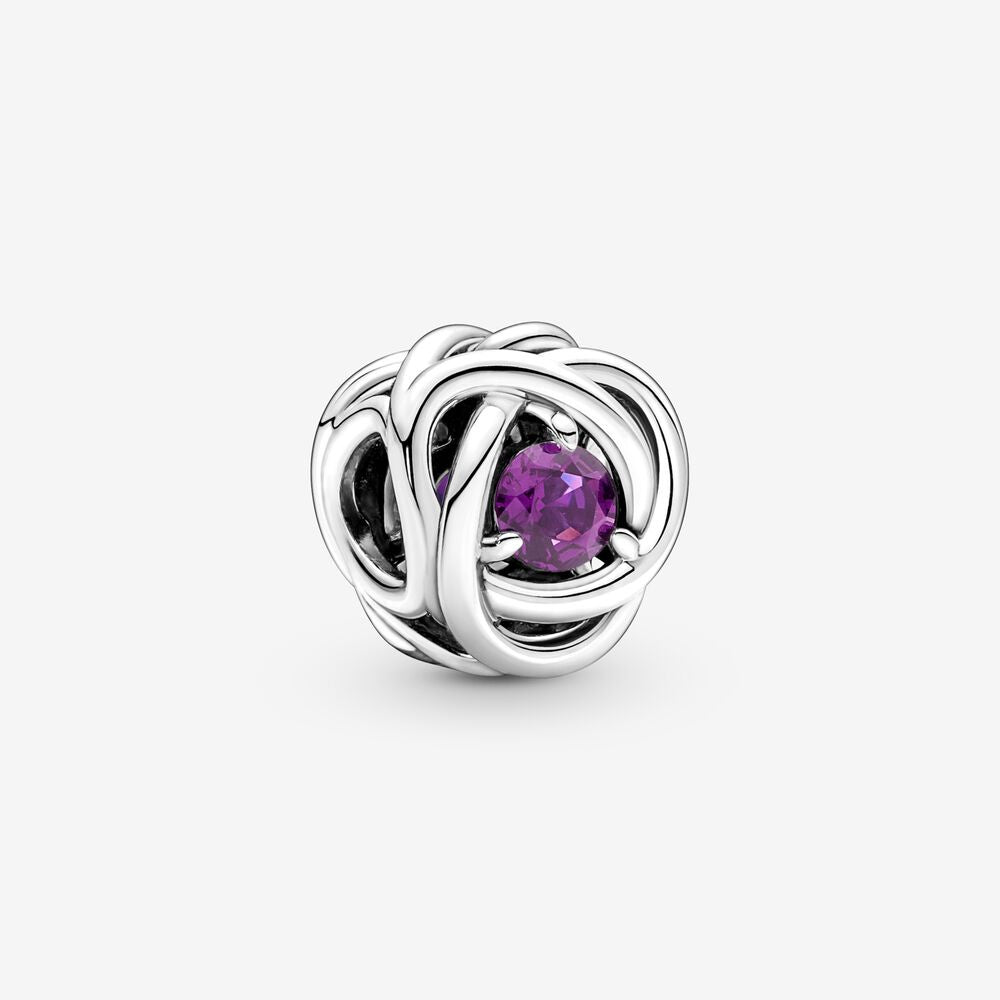 PANDORA February Birthstone Eternity Circle Charm 790065C02