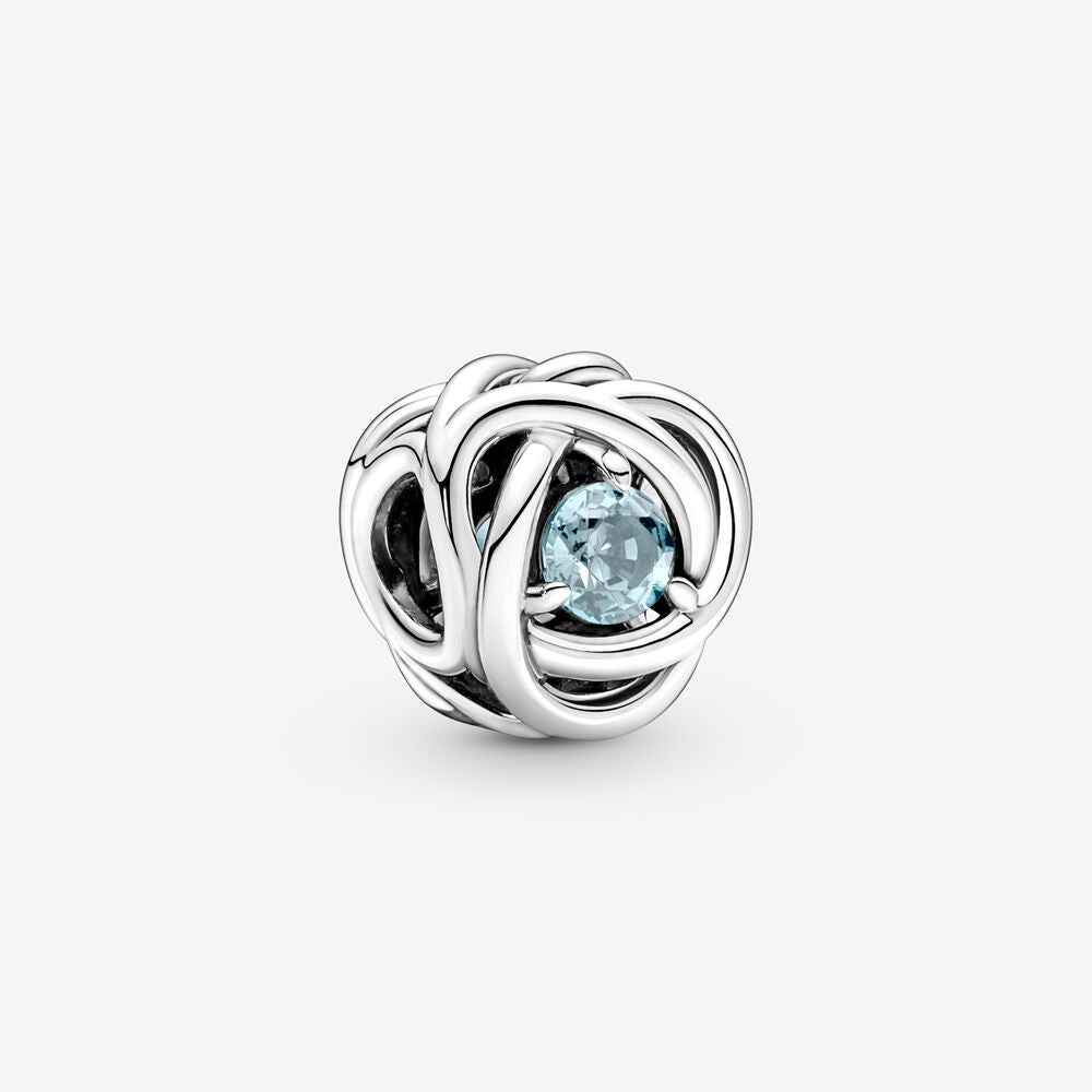 PANDORA March Birthstone Eternity Circle Charm 790065C09