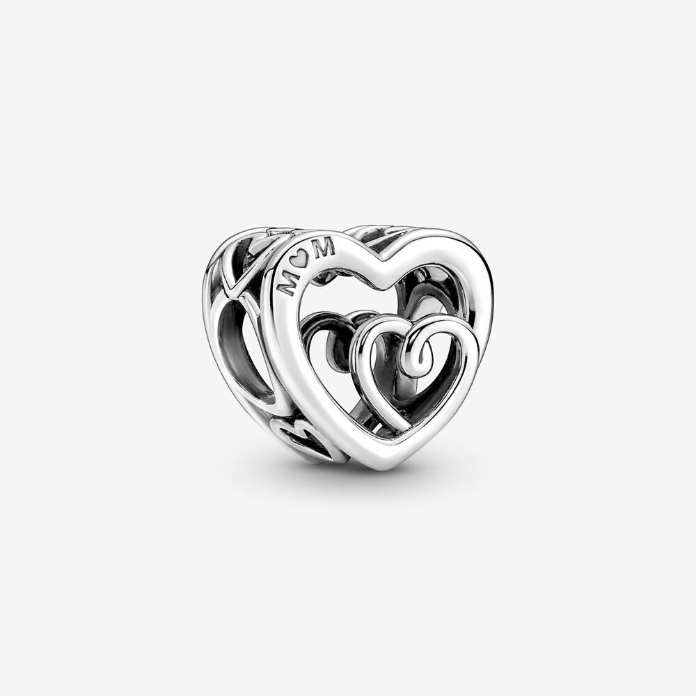 PANDORA Silver Entwined Hearts Charm 790800C00