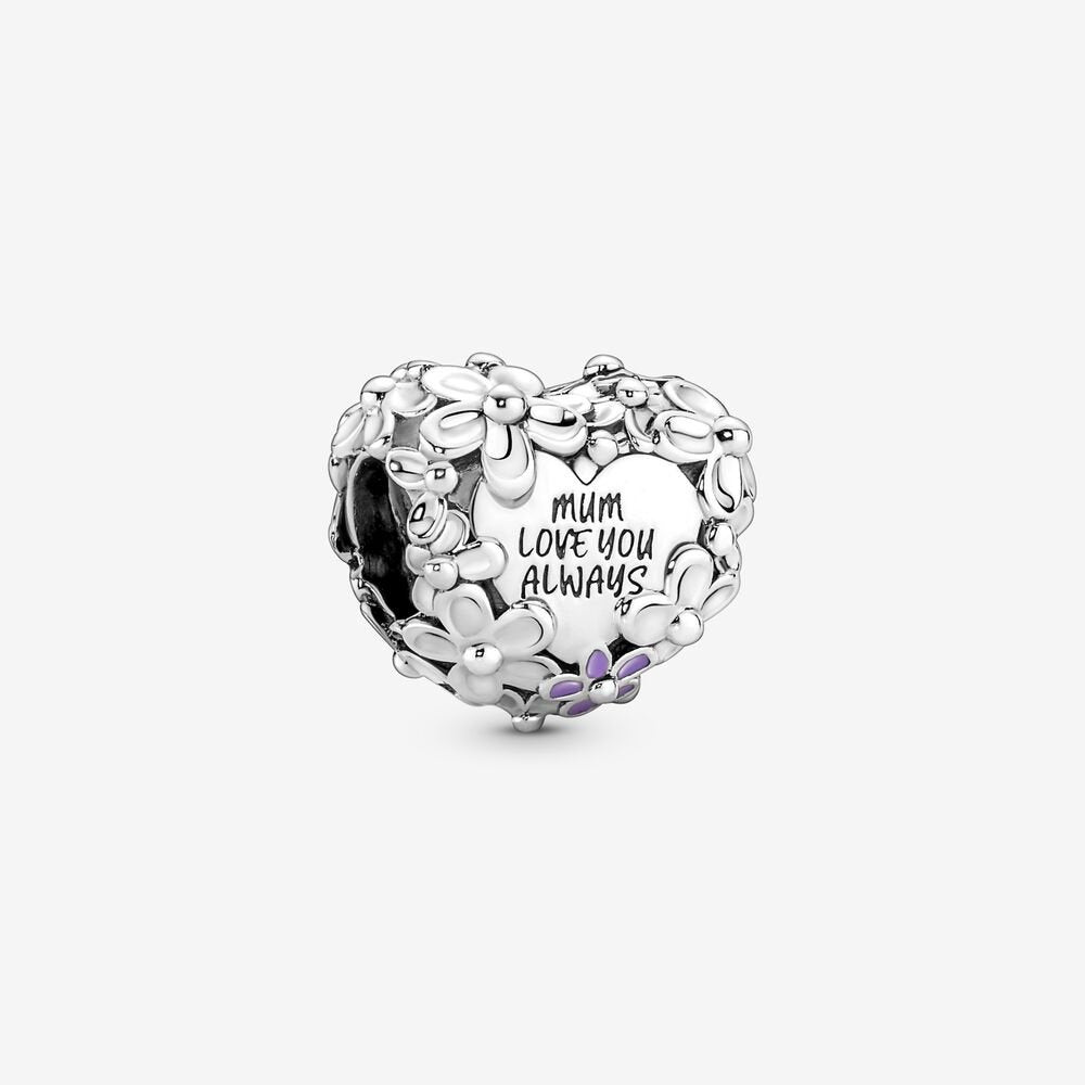 PANDORA Mum Daisy Heart Charm 791155C01