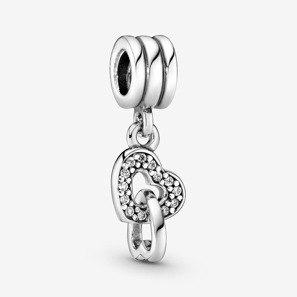 PANDORA Interlocking Hearts Dangle Charm 791242CZ