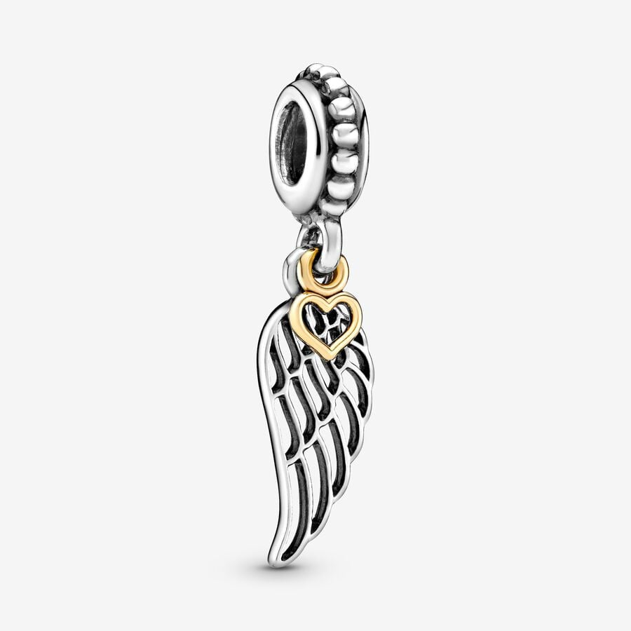 PANDORA Angel Wing & Heart Dangle Charm 791389