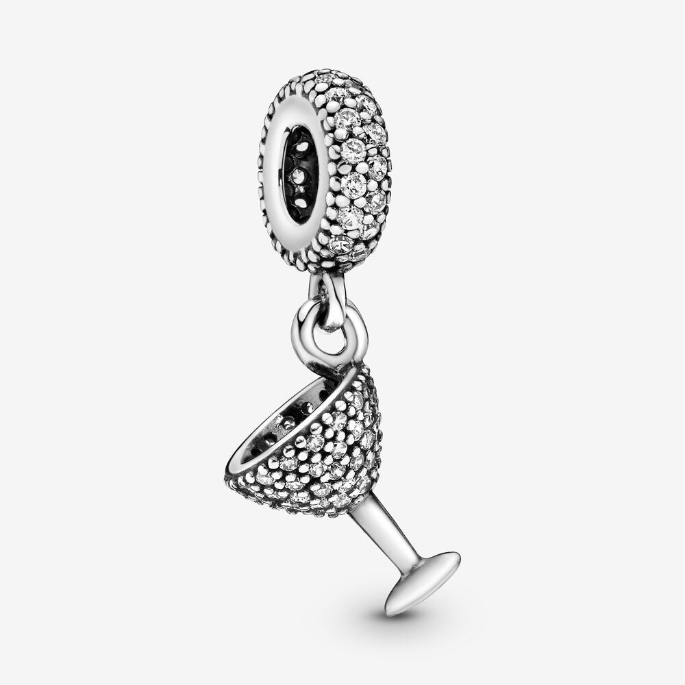 PANDORA Pavé Cocktail Glass Dangle Charm 791535CZ