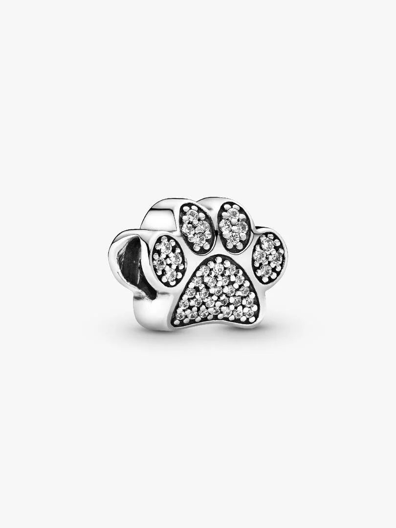 PANDORA Sparkling Paw Print Charm 791714CZ