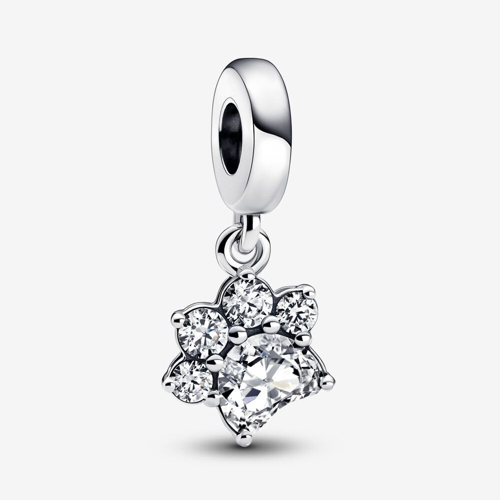 PANDORA Sparkling Pet Paw Print Dangle Charm 792247C01
