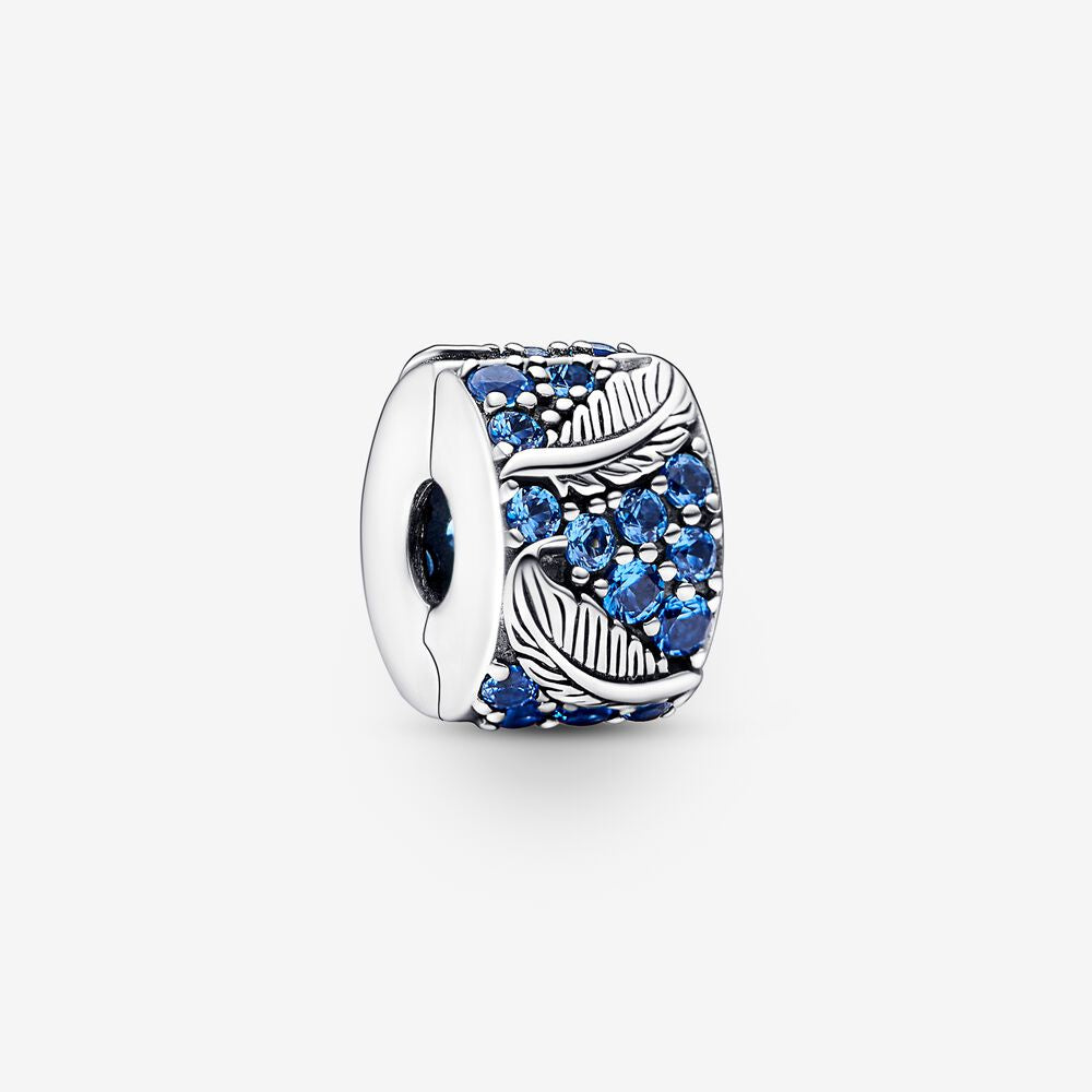 PANDORA Curved Feather & Pavé Clip Charm 792552C01