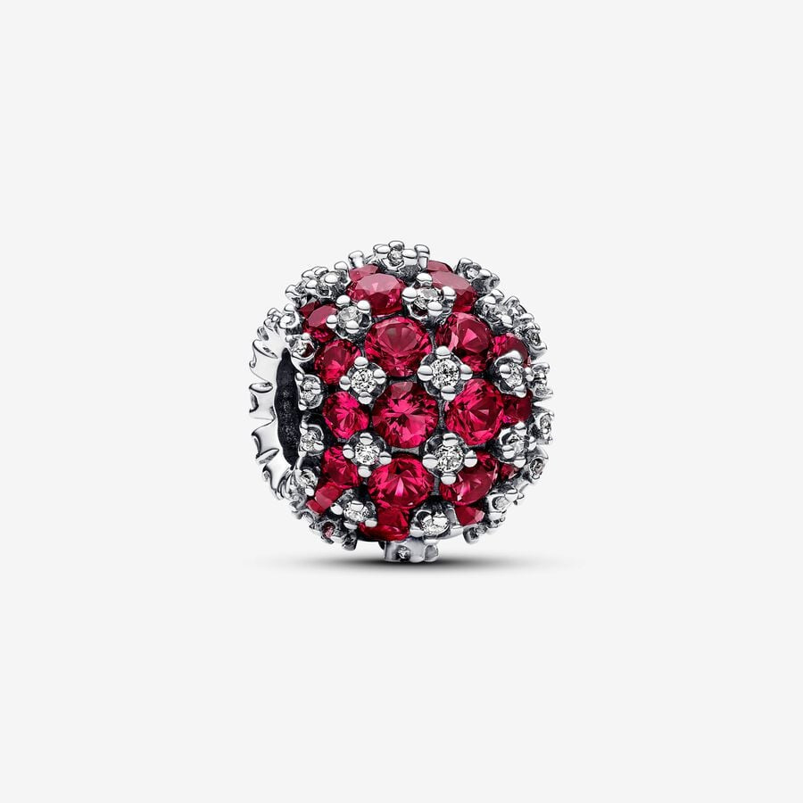 PANDORA Sparkling Pavé Round Pink Charm 792630C03