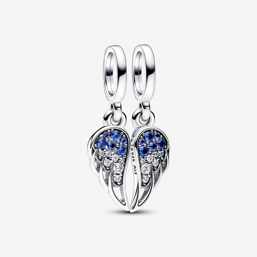 PANDORA Sparkling Splitable Angel Wings Dangle Charm 792821C01