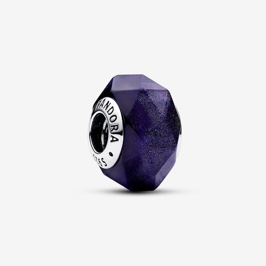 PANDORA Faceted Blue Murano Glass Charm 792984C00