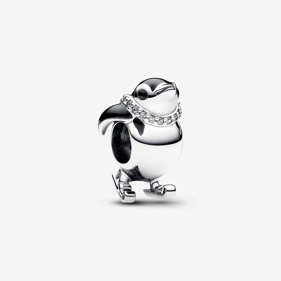 PANDORA Skiing Penguin Charm 792988C01