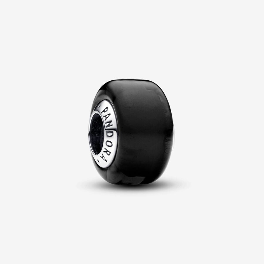 PANDORA Black Mini Murano Glass Charm 793117C00