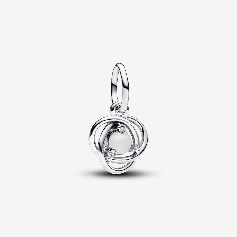 PANDORA White Eternity Circle Dangle Charm 793125C06