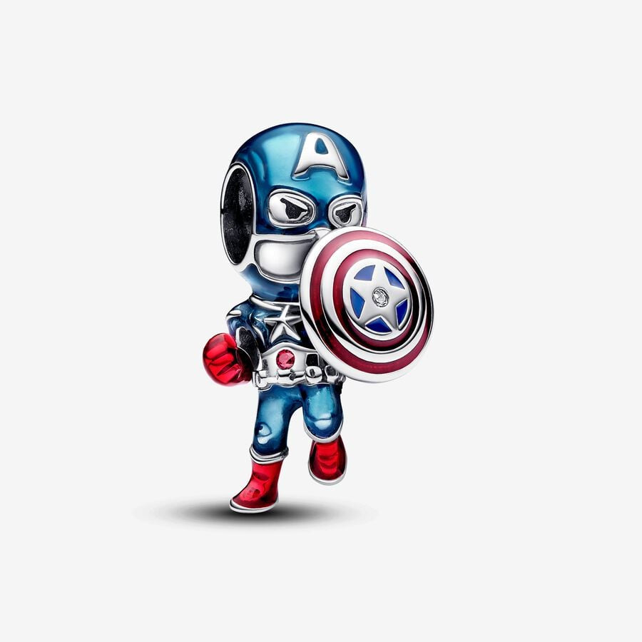PANDORA Marvel The Avengers Captain America Charm 793129C01